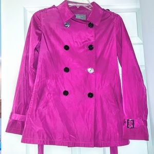 Vintage XSP Ann Taylor Magenta/Pink/Double Breasted Belt/Jacket/Retro/Fuschia